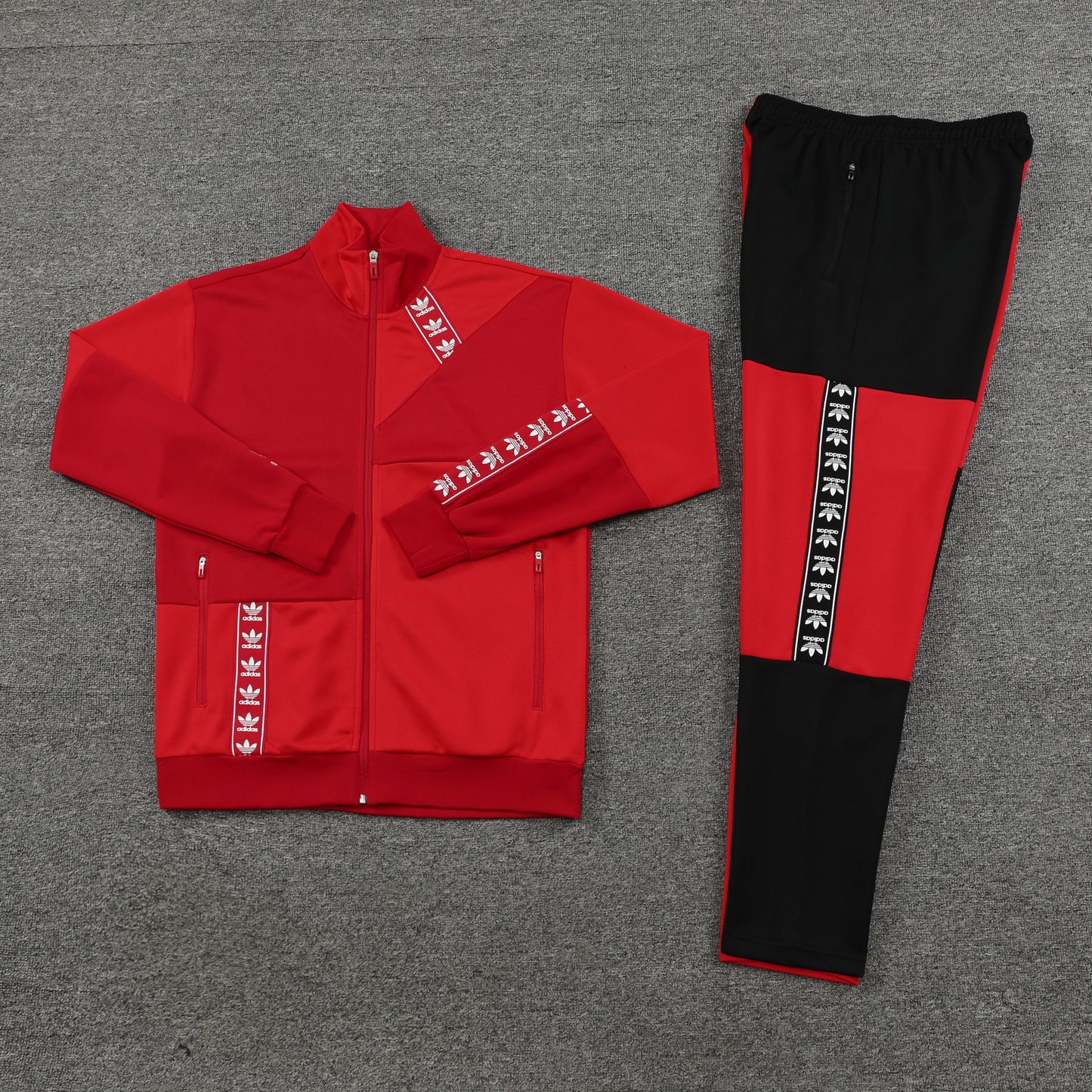 Conjunto Blusa + Calça - Adidas Vermelho com preto III