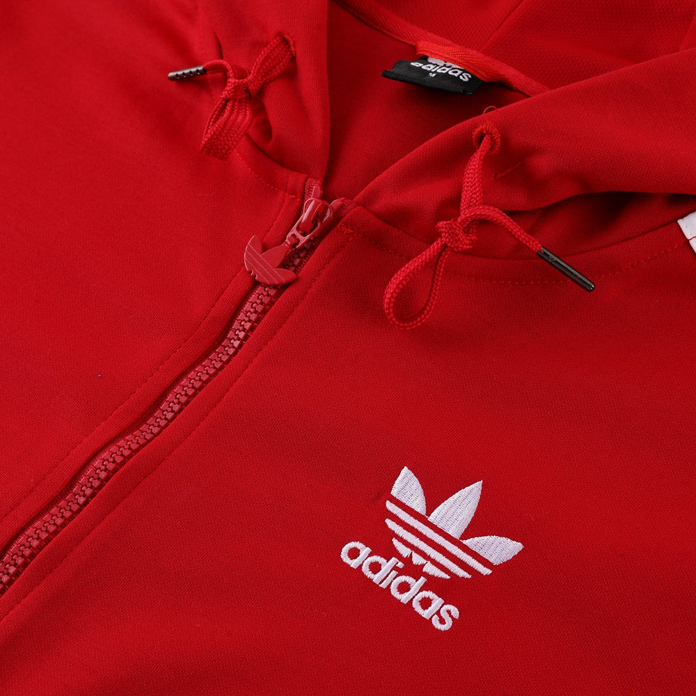 Conjunto Blusa com capuz + Calça - Adidas Vermelho com preto II