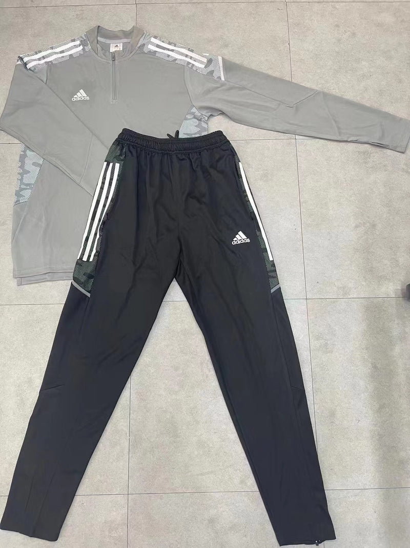 Conjunto Blusa + Calça - Adidas Cinza com preto IV