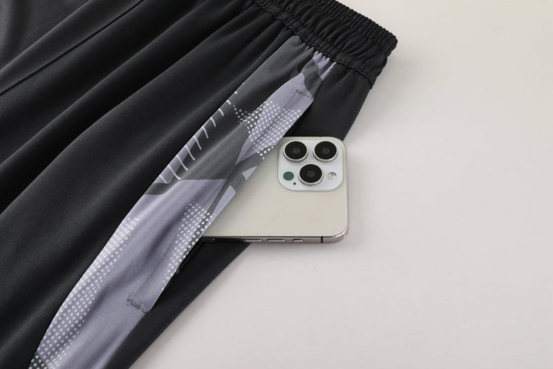 Conjunto Blusa + Calça - Adidas Cinza escuro com verde