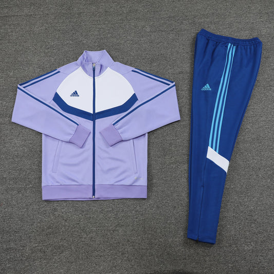 Conjunto Blusa + Calça - Adidas Lilás com azul