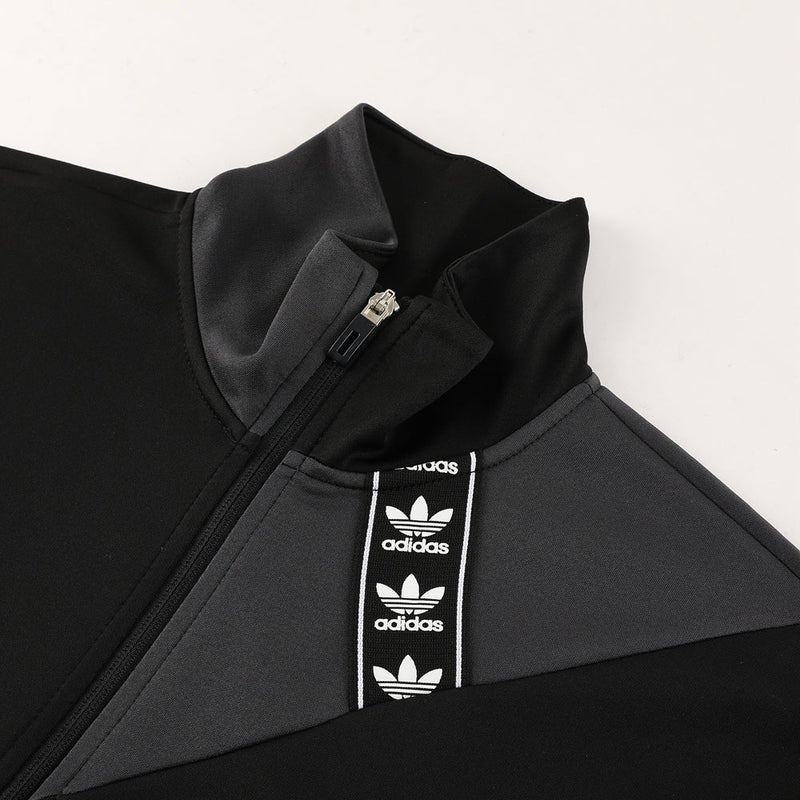 Conjunto Blusa + Calça - Adidas Preto com cinza II