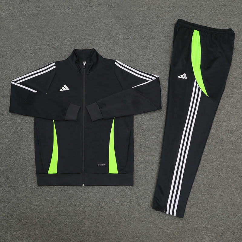 Conjunto Blusa + Calça - Adidas Preto com verde