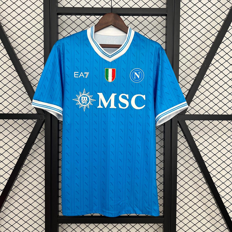 Camisa Napoli Home 25/26 - EA7 Torcedor Masculina